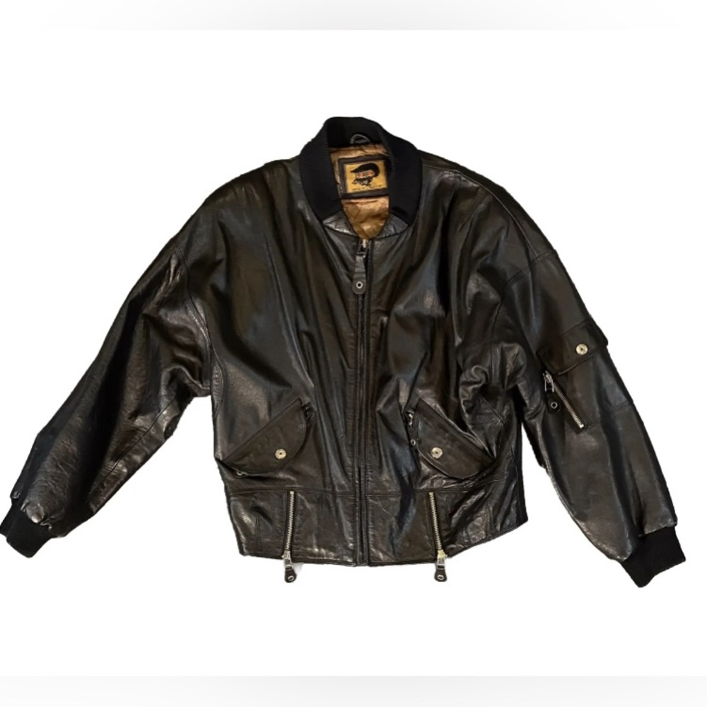 VTG Foxrun Genuine Leather Jacket Vintage Women’s Black Motorcycle Jacket Sz Med
